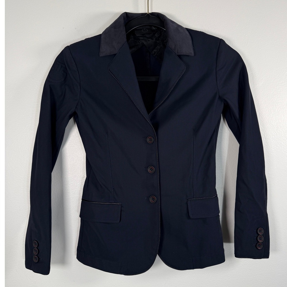 Cavalleria Toscana Riding Jacket Kids 10 Navy Blue Equestrian English Riding EUC
